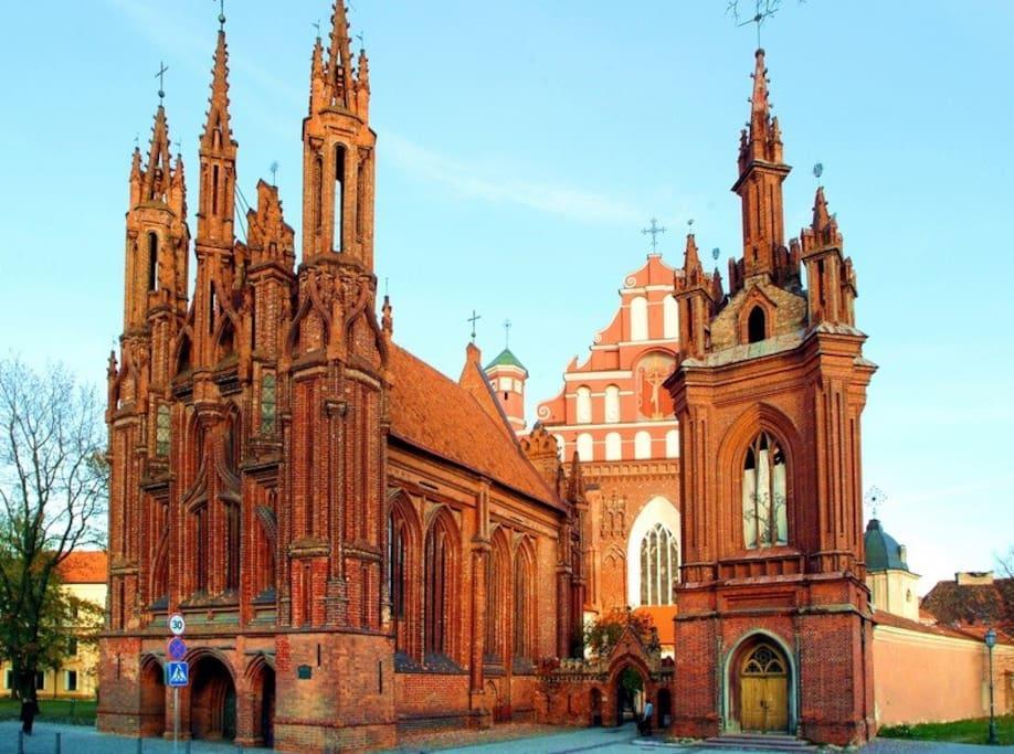 Cozy Apartment In Gothic Style House In The Heart Of The Old Town Vilnius Luaran gambar